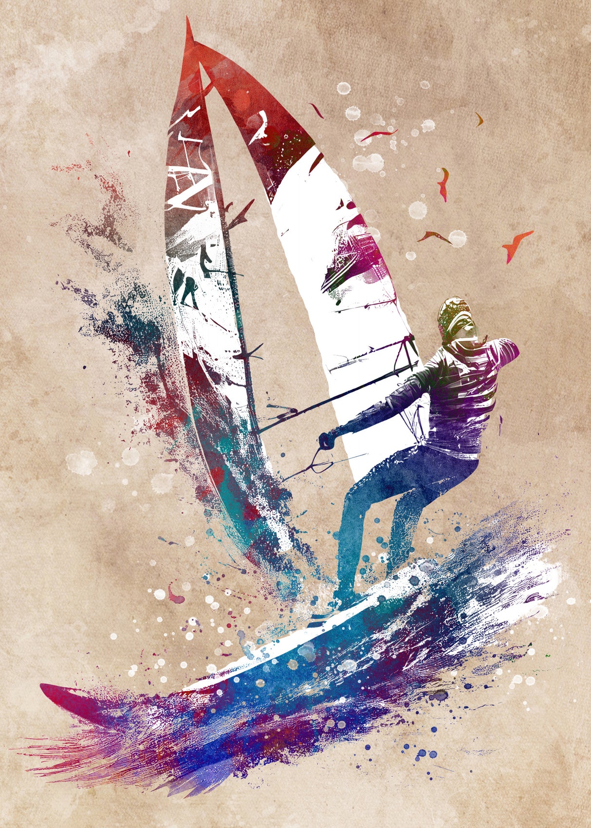 Surfer sport art Poster och Canvastavla