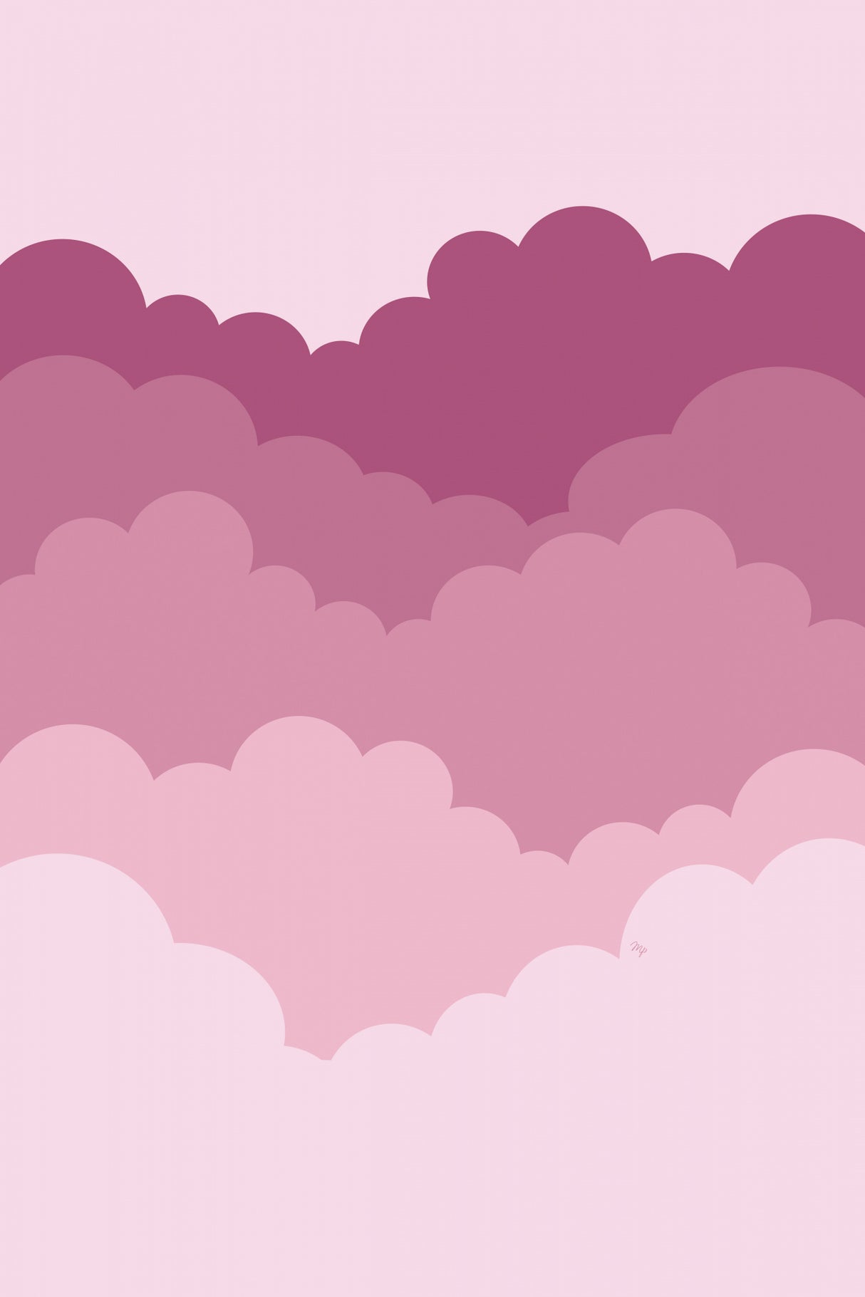 Pink Clouds Poster och Canvastavla