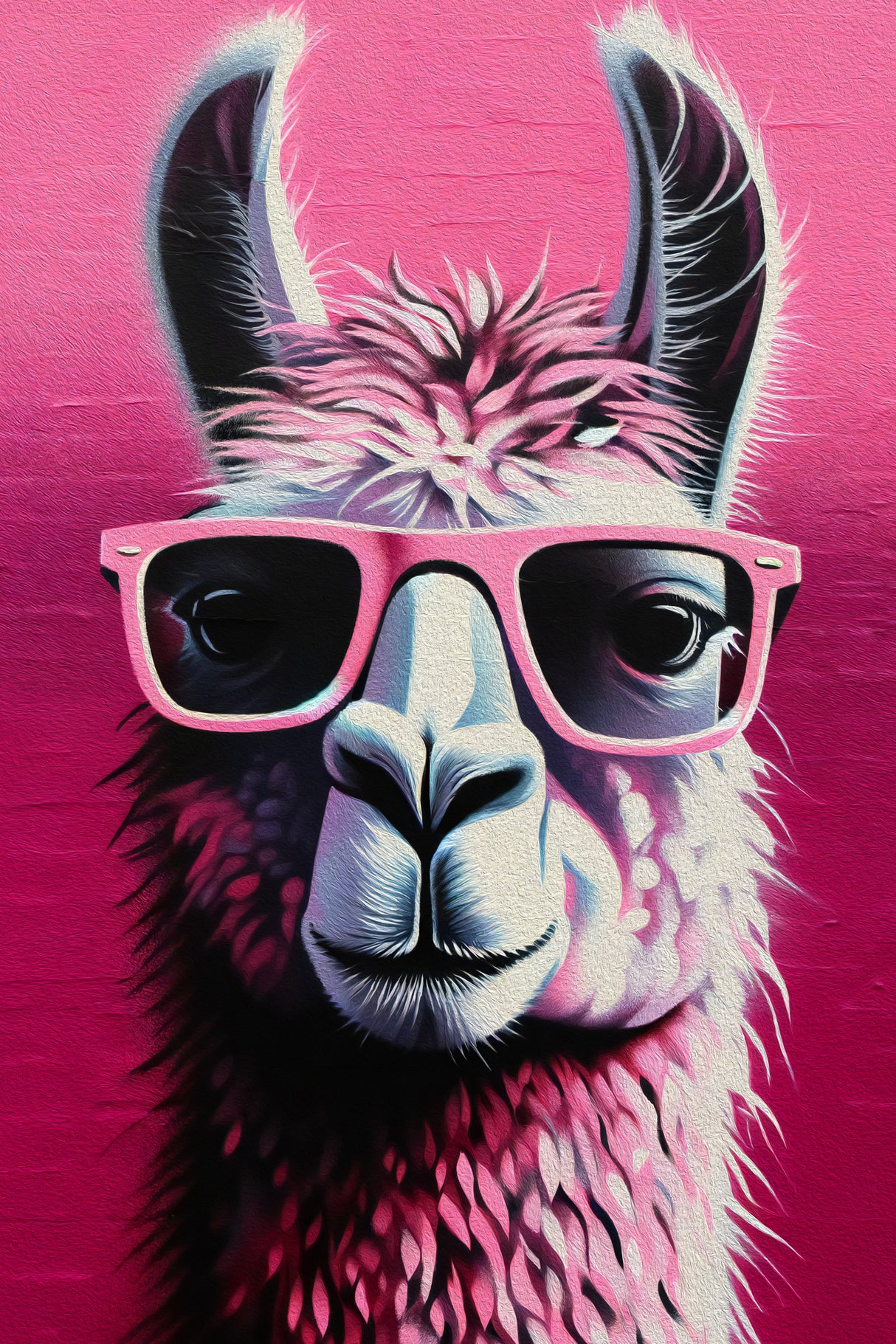 Pink Lama Poster och Canvastavla