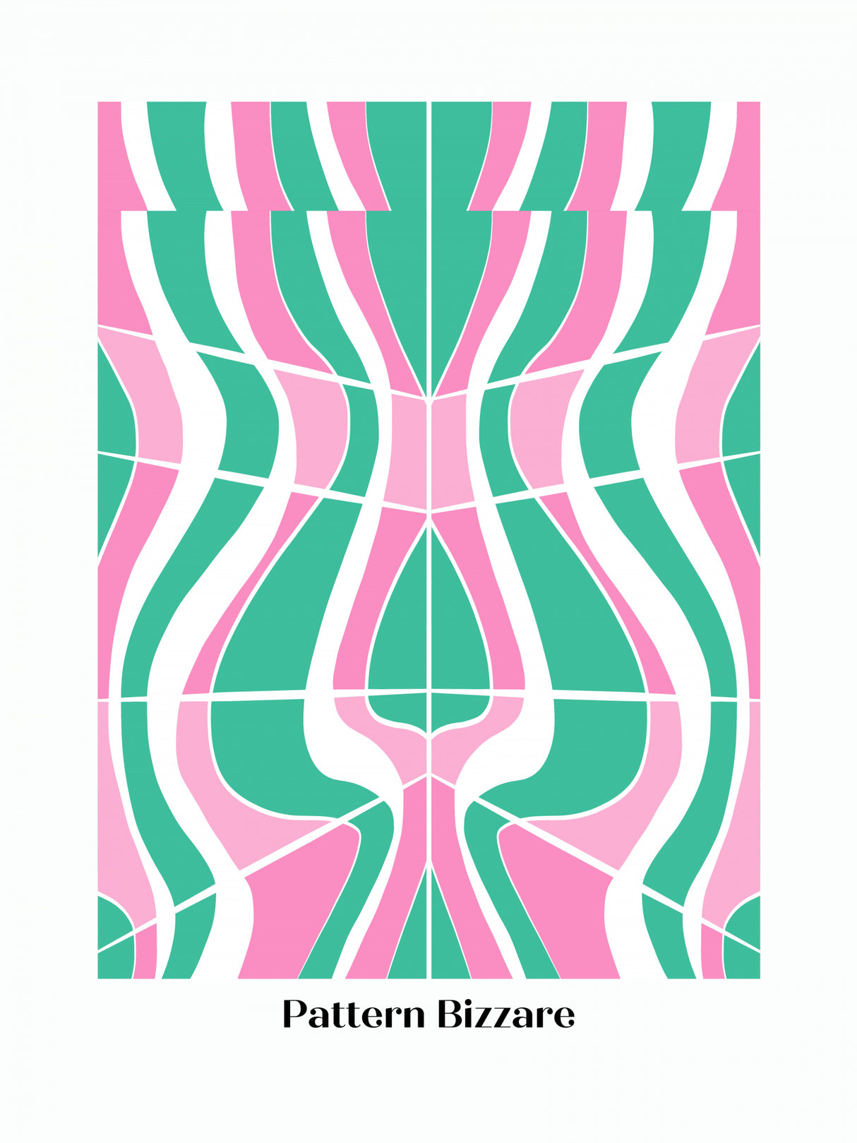 Pattern Bizarre In Green Poster och Canvastavla