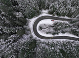 Snowy Road Poster och Canvastavla