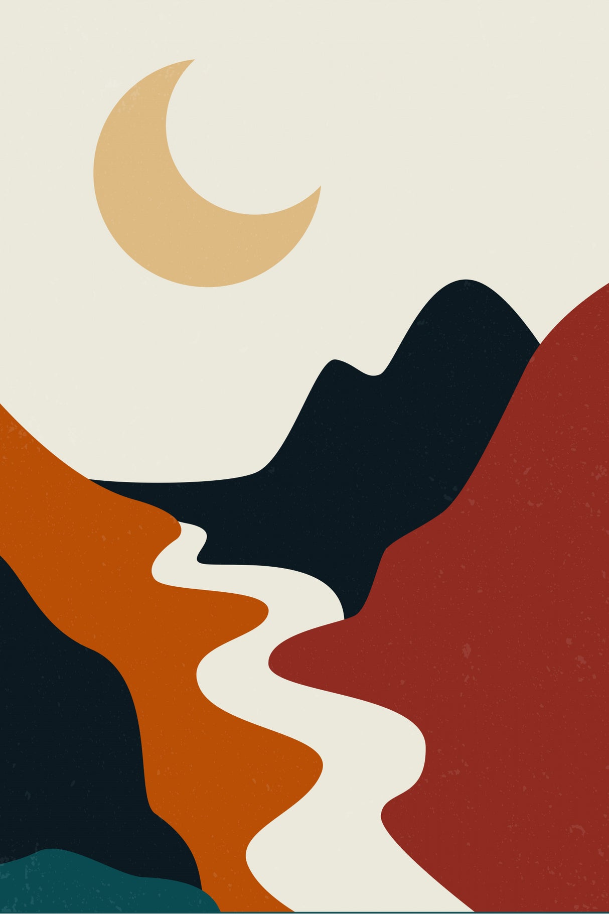 Boho Mountain Series #1 Poster och Canvastavla