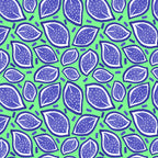 Scattered Leaves Polka Dot Navy On Green Poster och Canvastavla