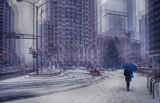 Snow in Chicago Poster och Canvastavla
