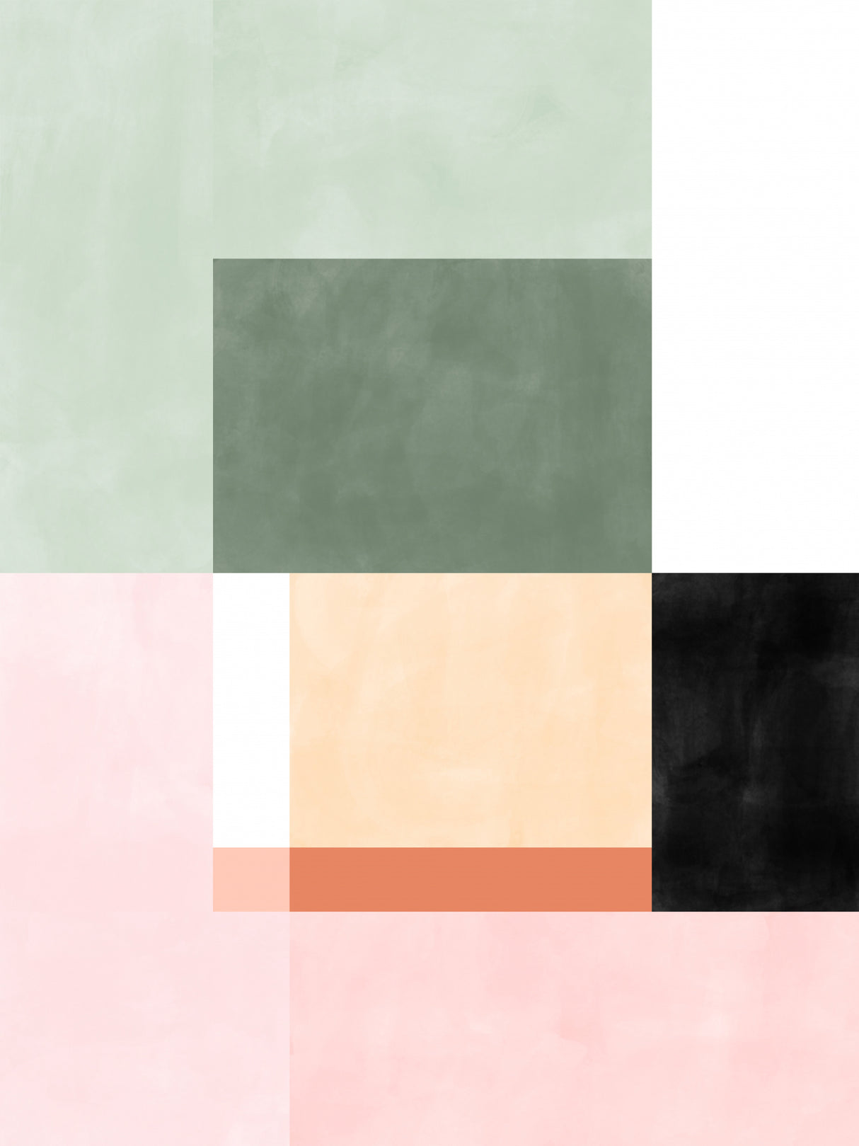 3x4 Aspectratio Pinkgreen22 Poster och Canvastavla