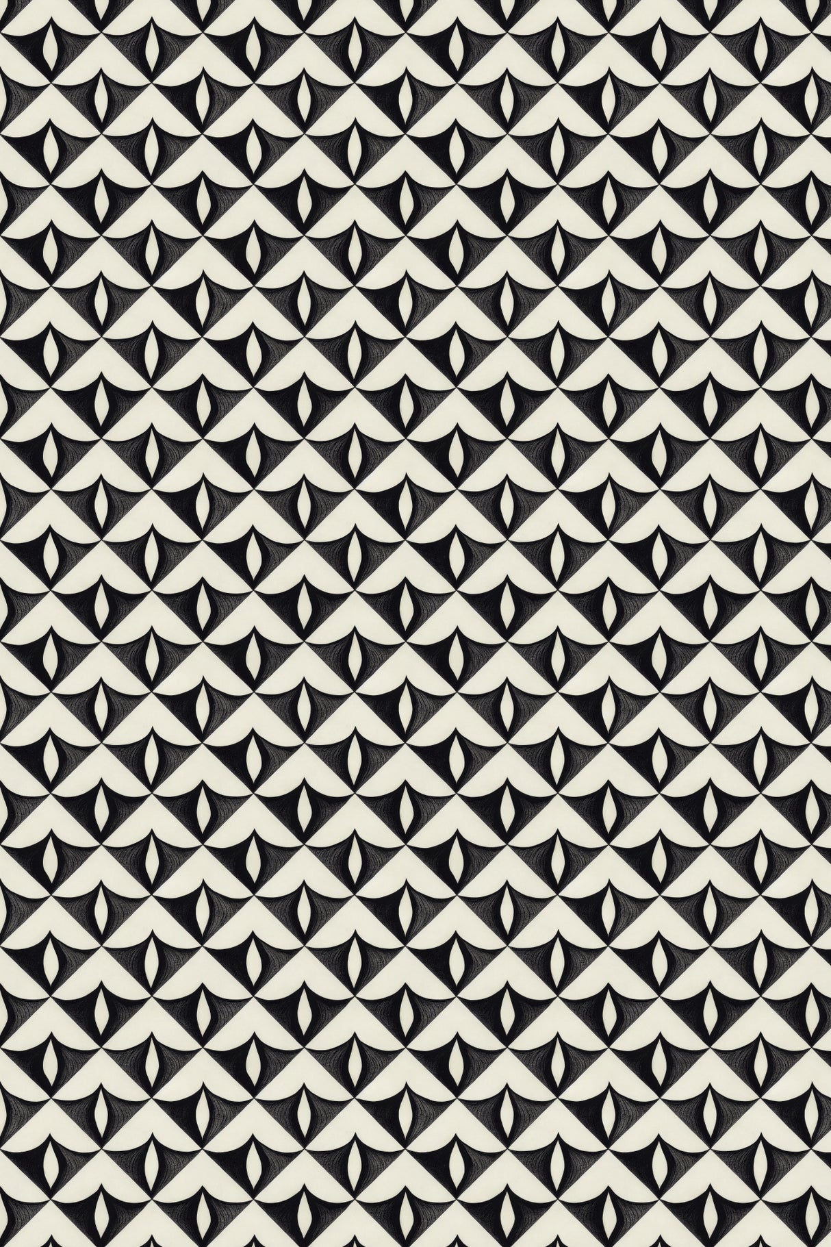 Black Triangle Pattern Poster och Canvastavla