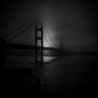 Golden Gate - night study Poster och Canvastavla