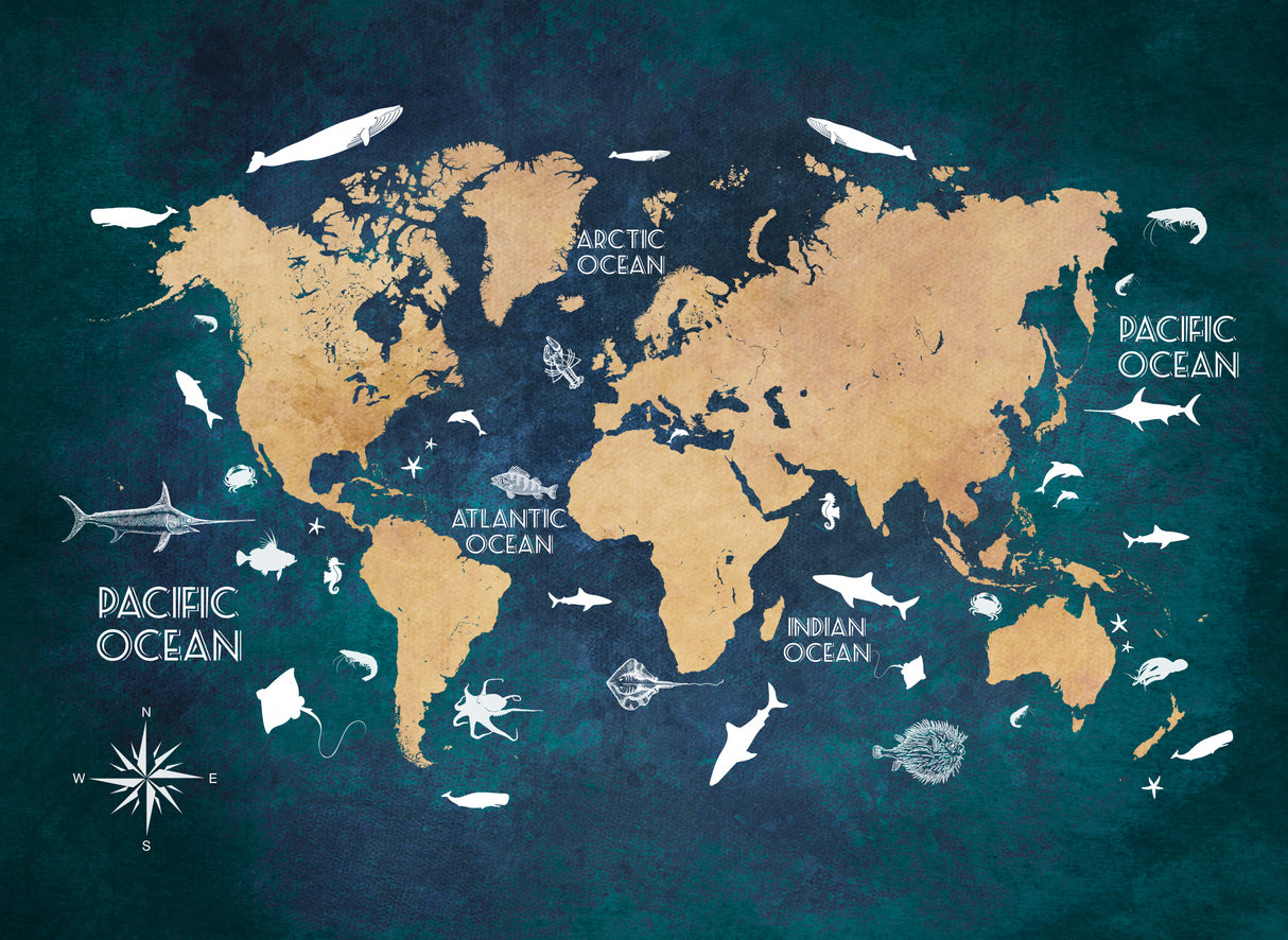 World map 3 Poster och Canvastavla