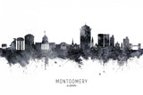 Montgomery Alabama Skyline Poster och Canvastavla