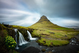 Water Fall and Mountain Poster och Canvastavla