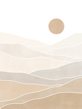 Abstract Beige Landscape Poster och Canvastavla