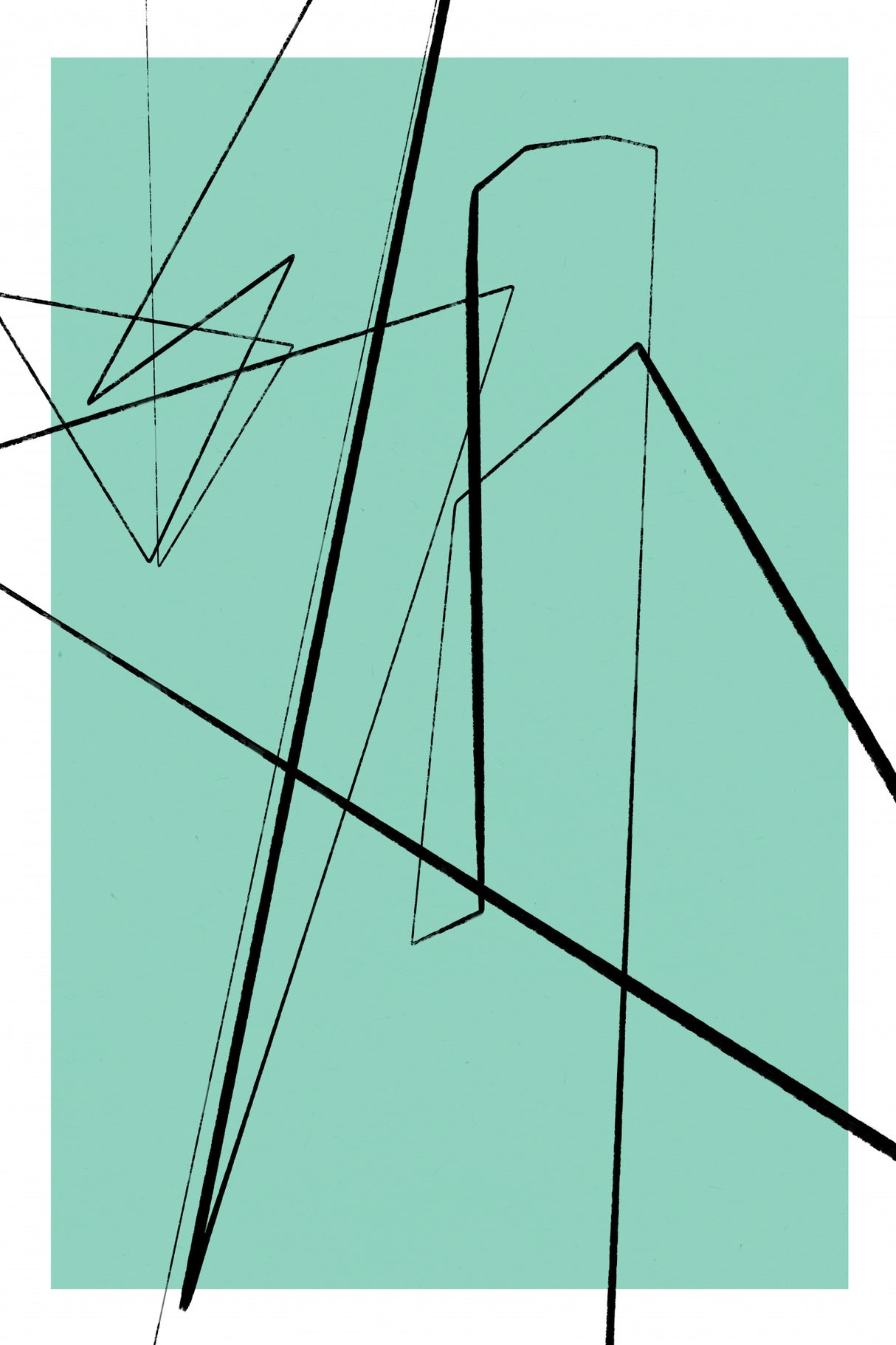 Angular Lines No 9 Poster och Canvastavla