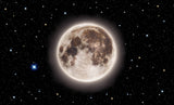 Glowing Emerald Moon With Starry Sky Poster och Canvastavla