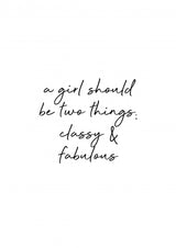 Classy & Fabulous Quote Poster och Canvastavla