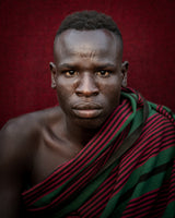 Nyangatom Tribesman Poster och Canvastavla