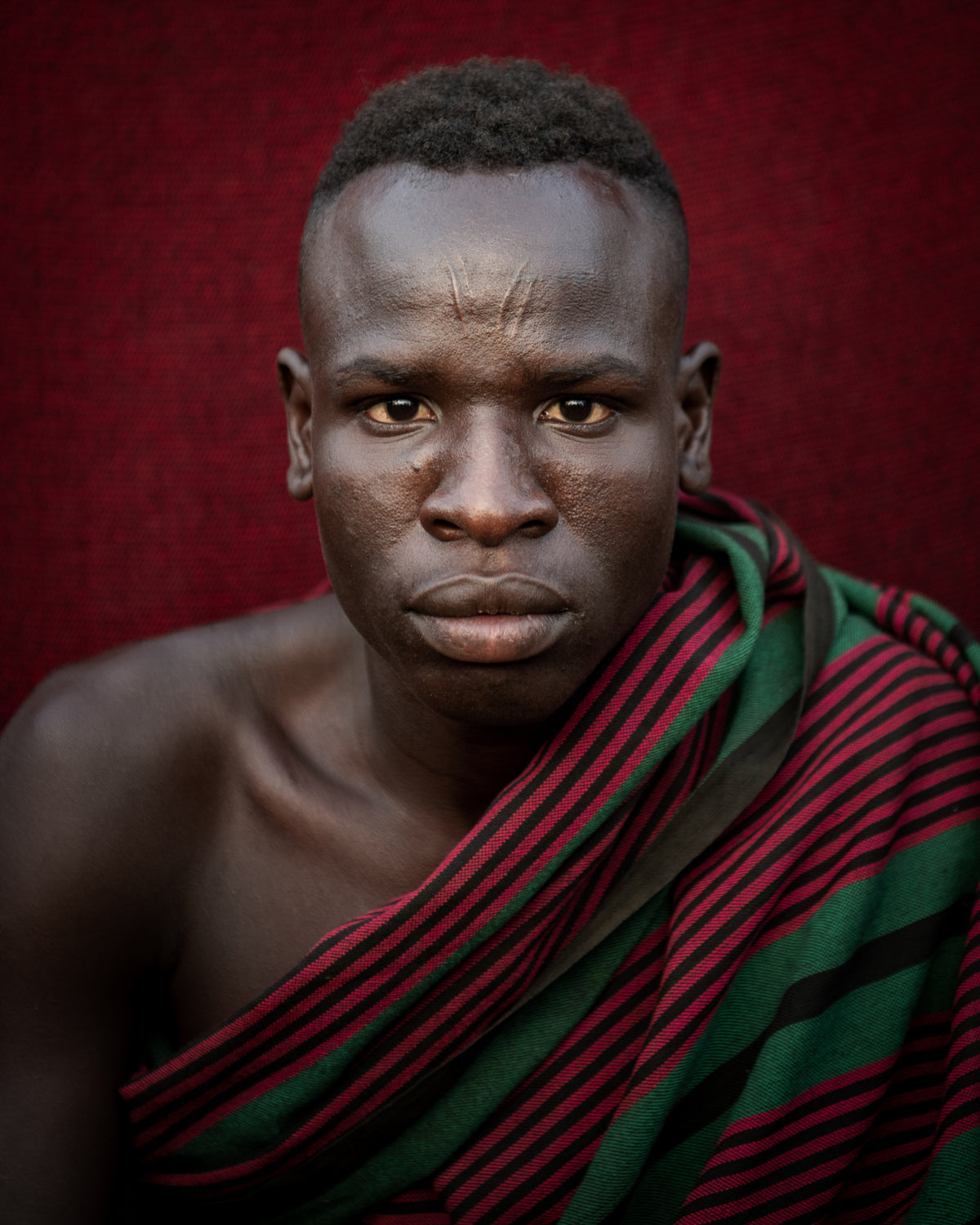 Nyangatom Tribesman Poster och Canvastavla