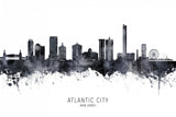 Atlantic City New Jersey Skyline Poster och Canvastavla