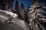 Night Powder turns with Adrien Coirier Poster och Canvastavla