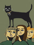 Black Cat Rules Poster och Canvastavla