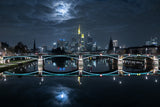 Frankfurt at Full Moon Poster och Canvastavla