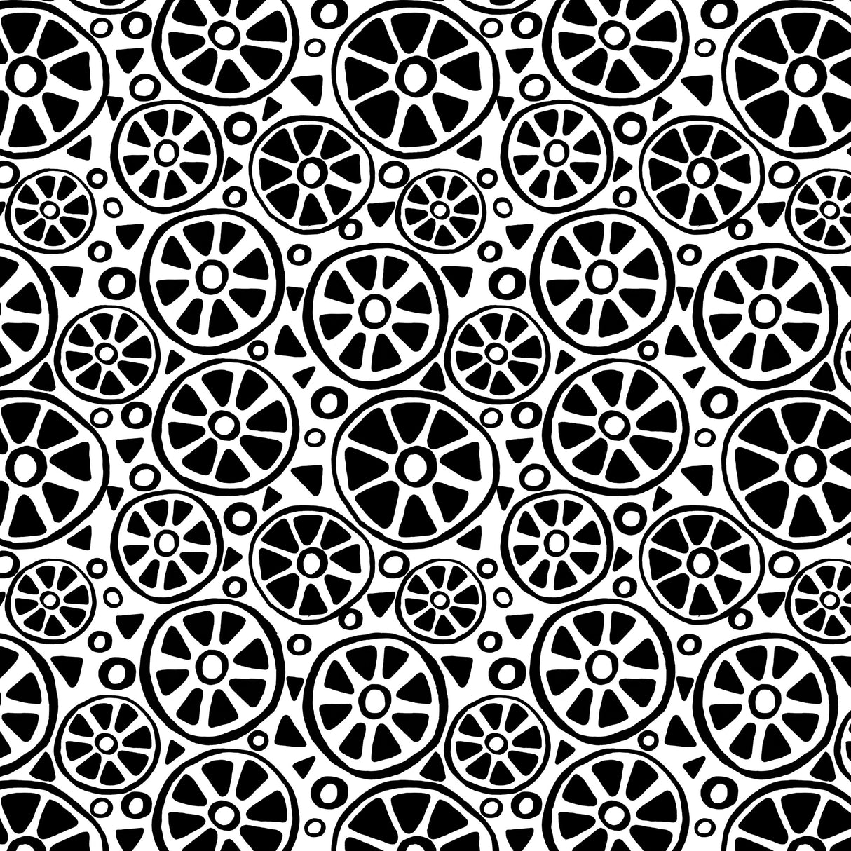 Black On White Slices Poster och Canvastavla