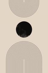 Black Arch Line Art Poster och Canvastavla