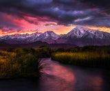 Owens River Alpenglow Poster och Canvastavla