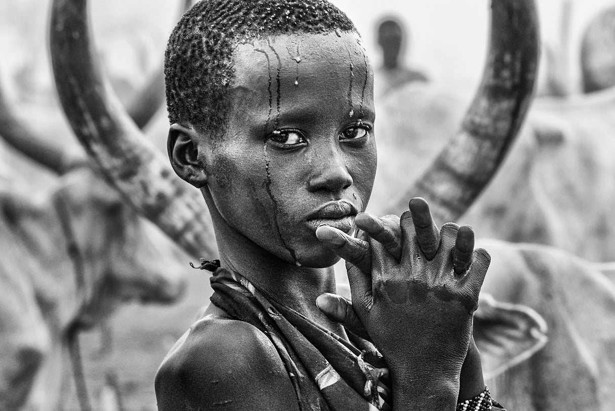 Mundari tribe girl - South Sudan Poster och Canvastavla