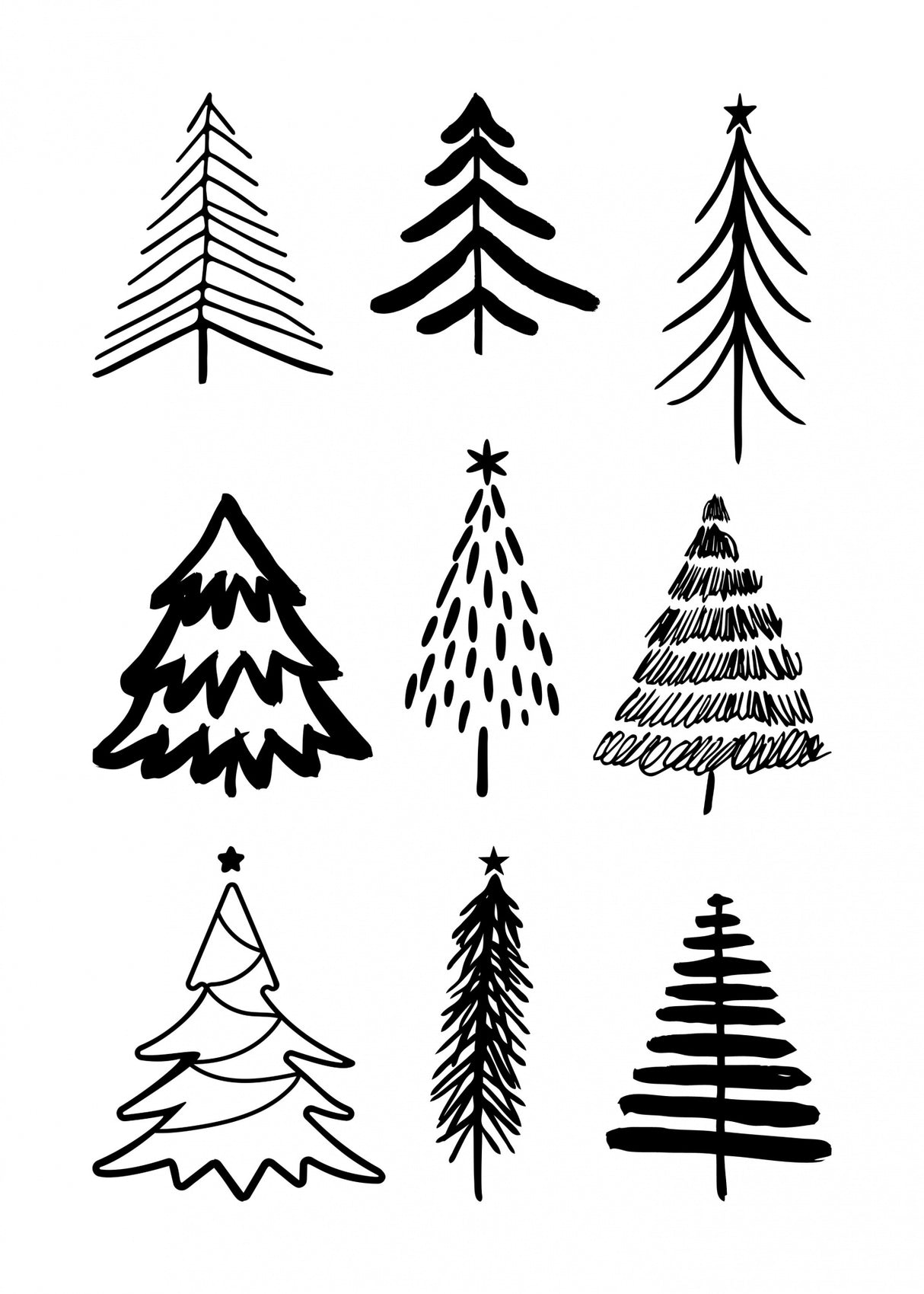 Christmas Trees 3 Poster och Canvastavla