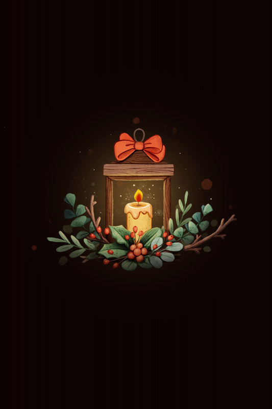 Cozy Christmas Candlelight.png Poster och Canvastavla