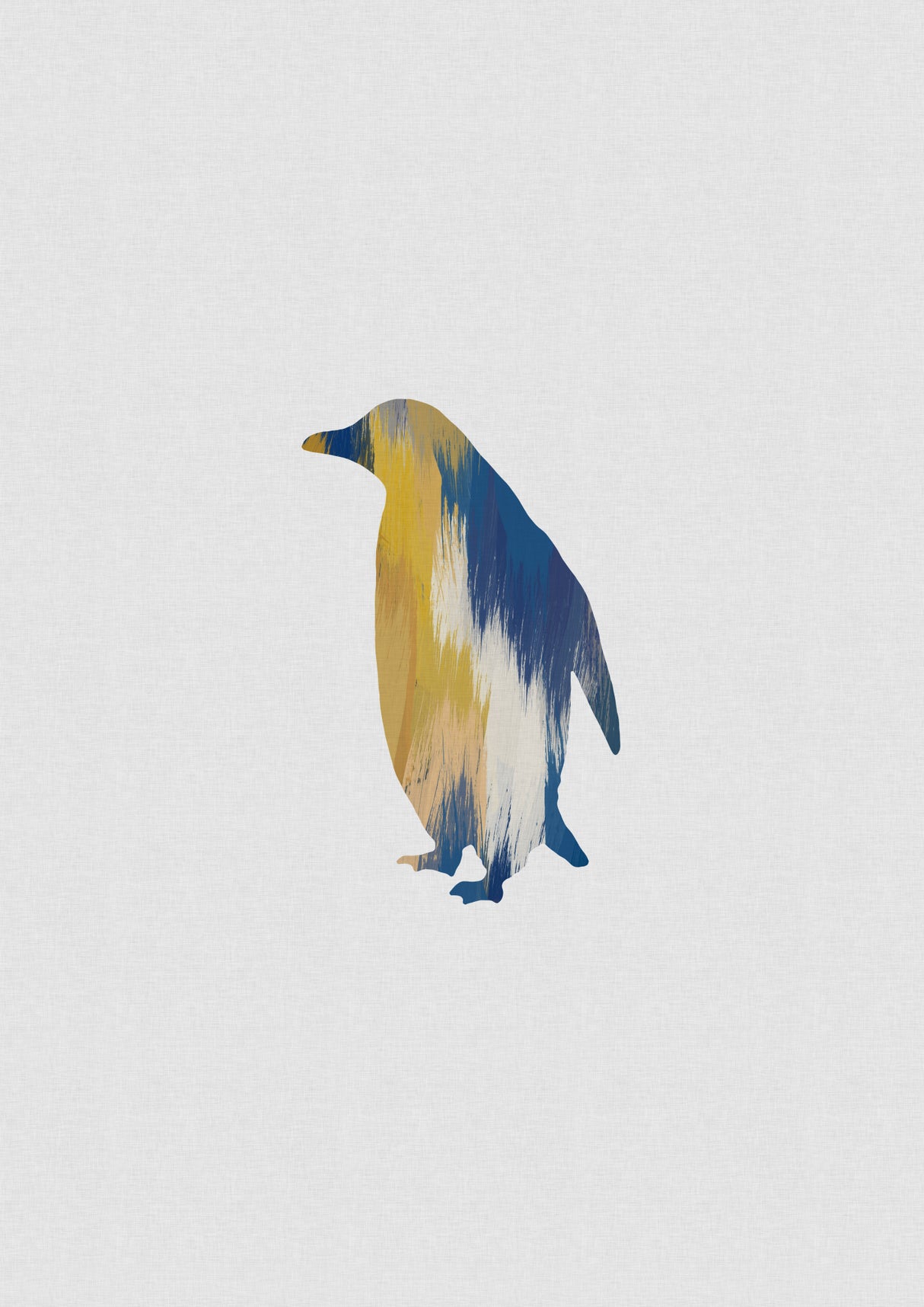 Blue & Yellow Penguin Poster och Canvastavla