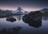 Red Fires of Matterhorn II Poster och Canvastavla