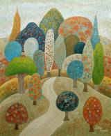 Crowd of Single Trees Poster och Canvastavla