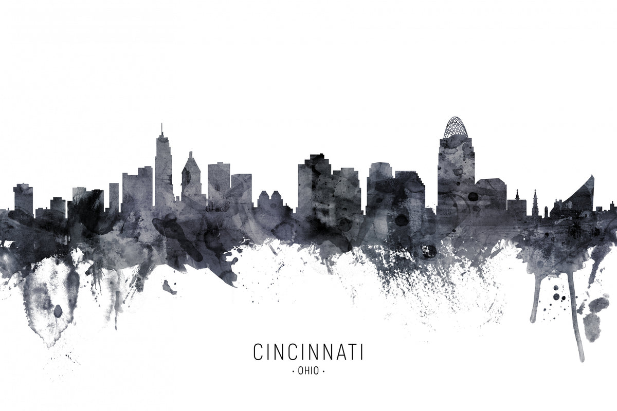 Cincinnati Ohio Skyline Poster och Canvastavla