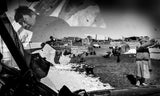 family into Gobi desert Poster och Canvastavla