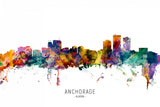 Anchorage Alaska Skyline Poster och Canvastavla