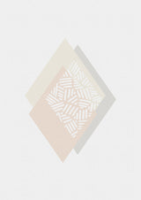 Geometric Mute Colours II Poster och Canvastavla