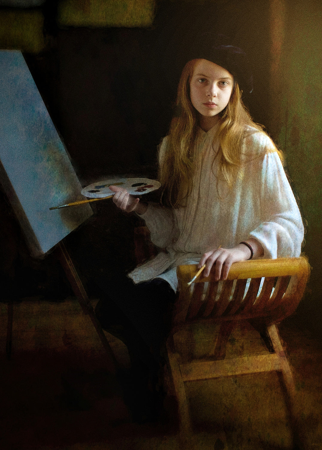 Young painter Poster och Canvastavla