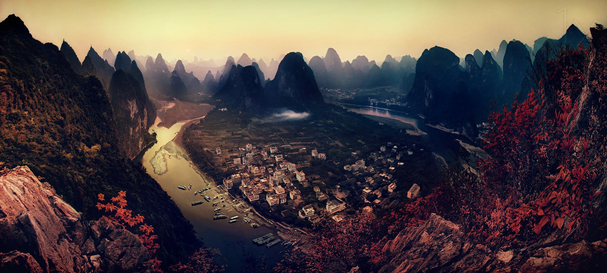 The Karst Mountains of Guangxi Poster och Canvastavla