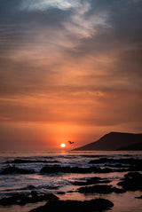 Orange Sunset Poster och Canvastavla