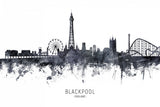 Blackpool England Skyline Poster och Canvastavla