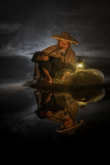 Relaxing before fishing Poster och Canvastavla