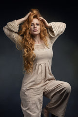 Becky in Dungarees Poster och Canvastavla