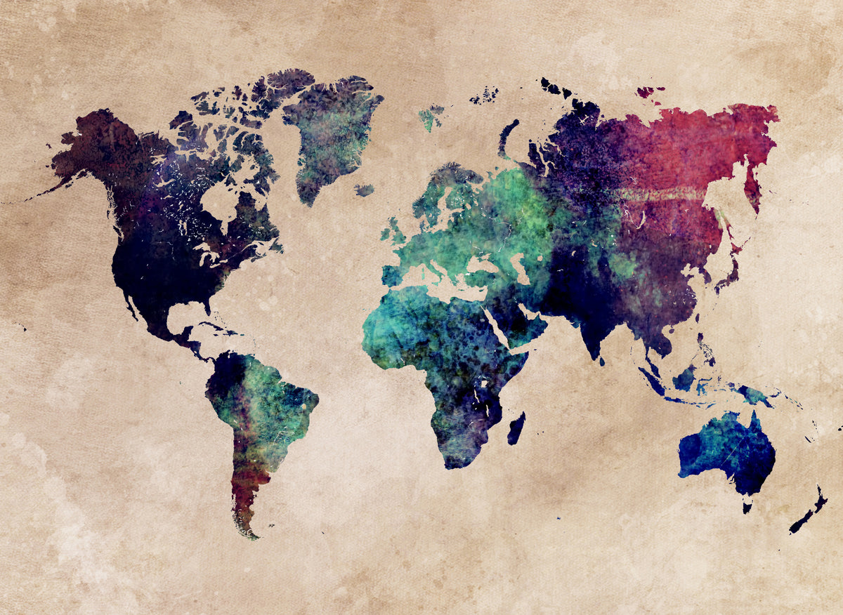 World map 4 Poster och Canvastavla
