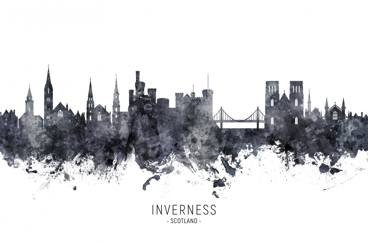 Inverness Scotland Skyline Poster och Canvastavla