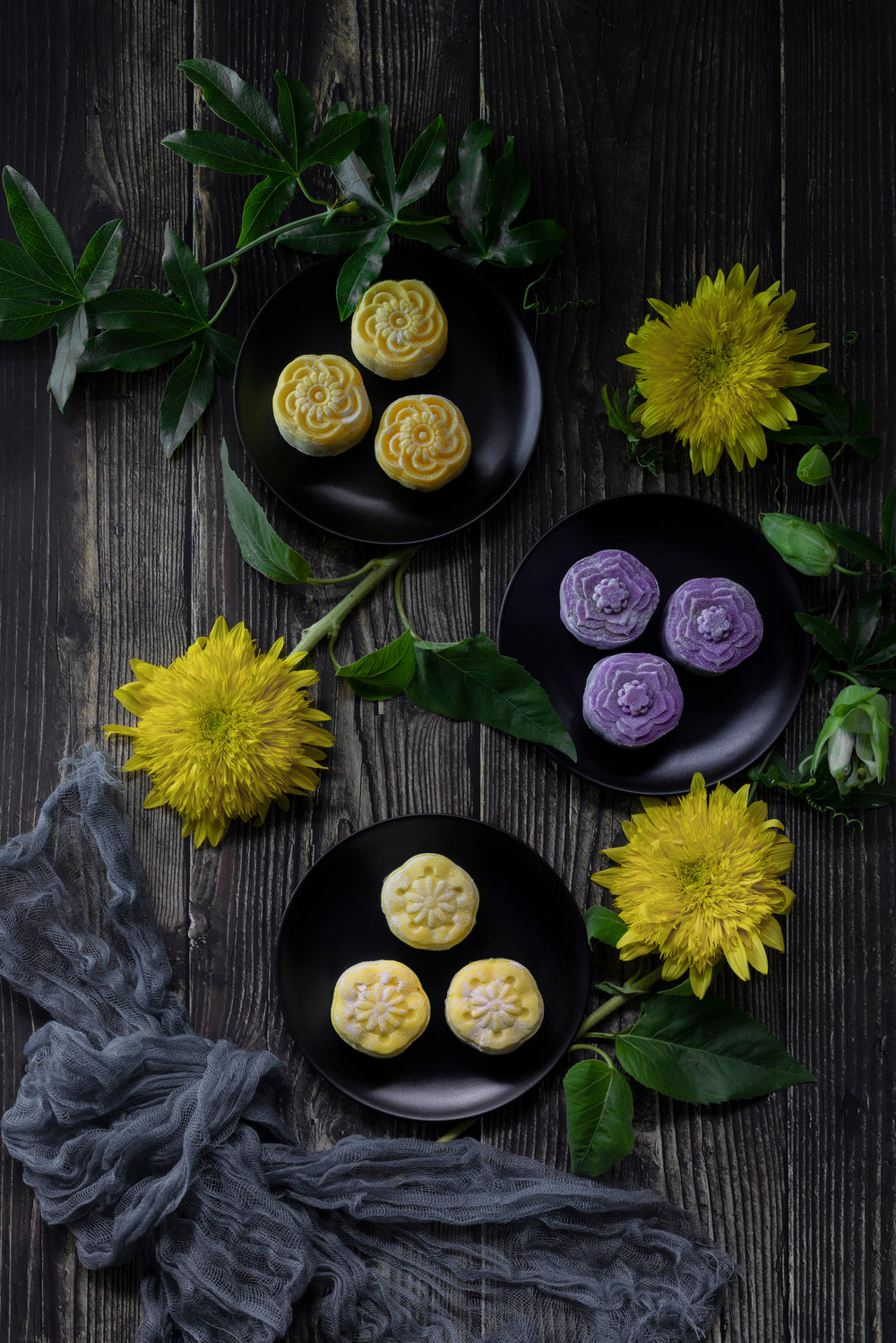 Snowy Mooncake and Sunflower Poster och Canvastavla