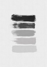 Black & White Stripes Poster och Canvastavla