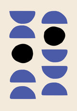 Blue Shapes Poster och Canvastavla