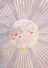 Sun birds pink Poster och Canvastavla