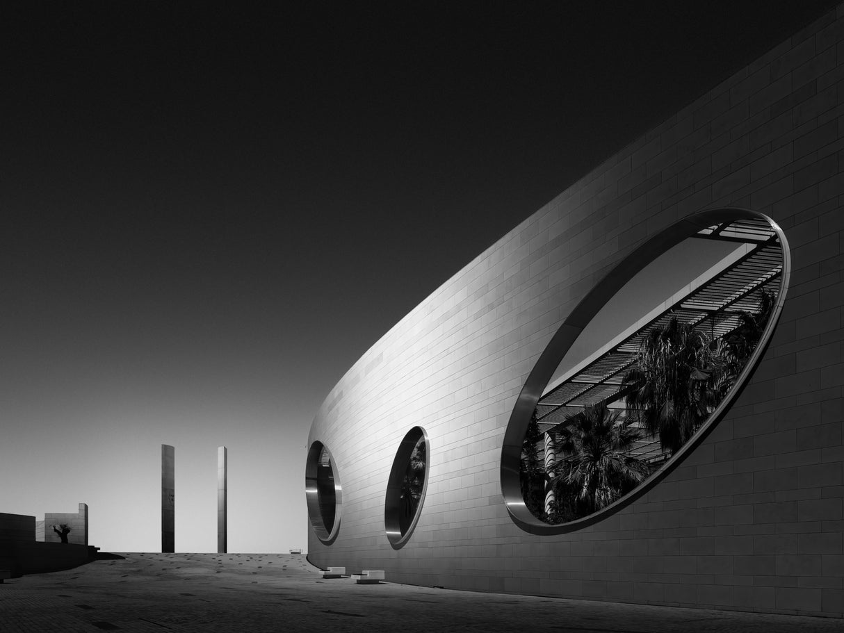 Fundação Champalimaud by Charles Correa Poster och Canvastavla